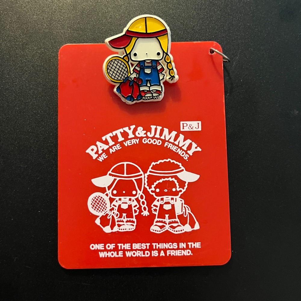 Vintage 1976 Sanrio Patty & Jimmy Red 3D Character MINI Clip Board Made in Japan